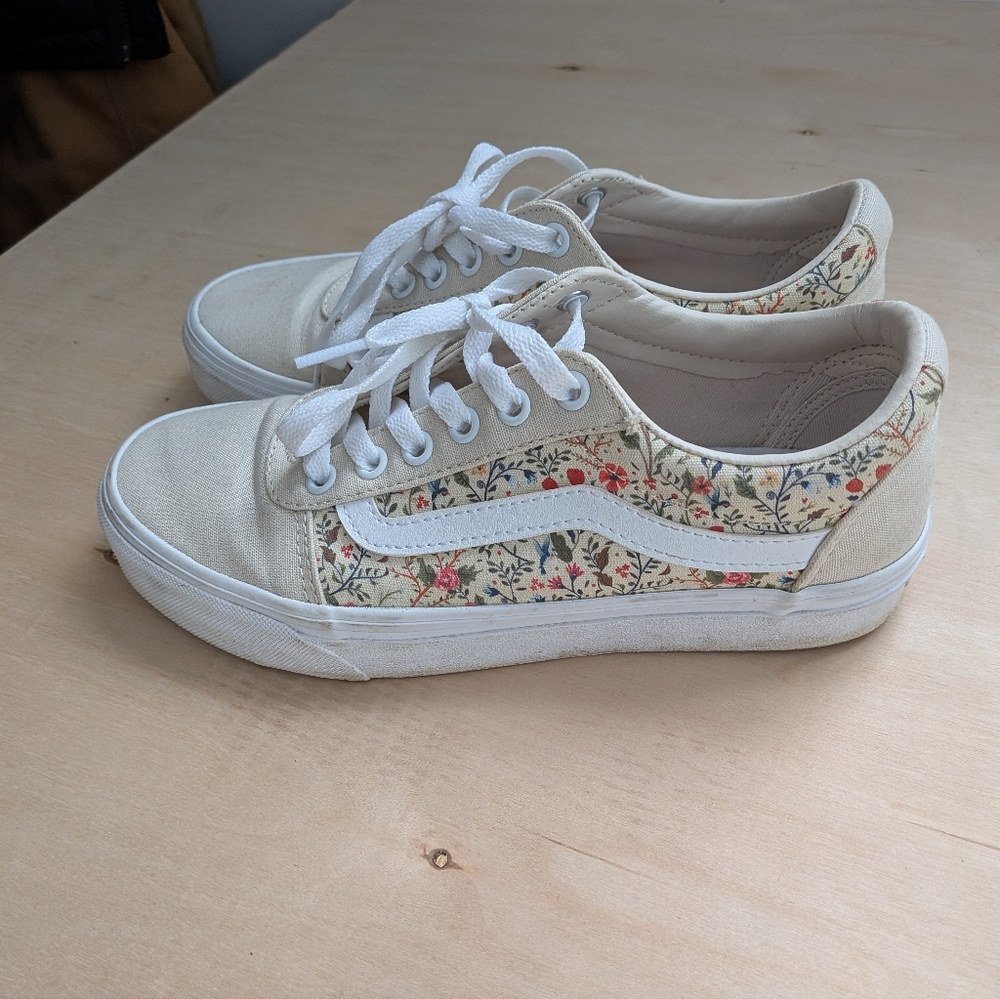 Vintage Floral Vans Sneakers